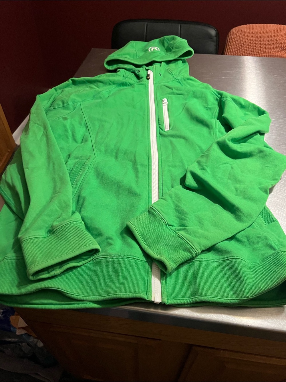 lululemon athletica Bright Green Full-Zip Hooded Sweatshirt